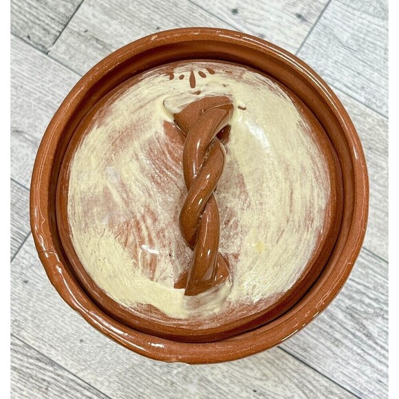 Wilder Redware CREAMER & SUGAR BOWL WITH LID Modern Farmhouse*Tiny Flaw Boho - Picture 16 of 16